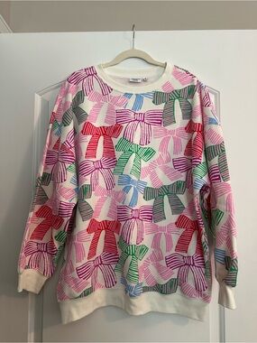 🩷🎀
Bow Pattern Sweatshirt - Pink, Red, Green, Blue, Purple